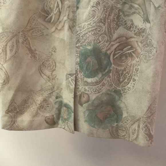 VTG 90s Braemar Wool Blend Floral Jacquard Pencil Skirt Size 10 Made in Canada - Picture 5 of 10